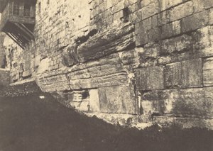 Jerusalem. Inhägnad av templet. Båge över Salomonöarnas bro som länkade Moria till Sion