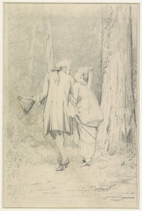 Vandringspar i skogen av Auguste Serrure