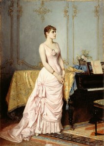 Porträtt av operasångerskan Rose Caron 1857-1890, ca. 1880.