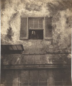Auguste Vacquerie vid ett fönster, Marine Terrace, ca 1853 (foto) av Auguste Vacquerie
