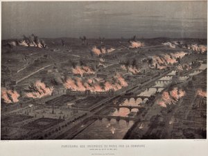 Pariskommunen natten mellan den 23 och 24 maj bränder i Paris av Auguste Victor Deroy