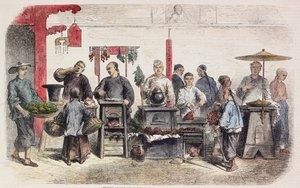 Street Cooks i Canton av Auguste after Borget