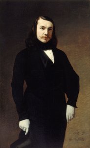Porträtt av poeten Théophile Gautier 1811-1872, 1839.