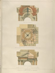 Detalj av klocktornskonstruktionen Från: The Construction of the Saint Isaacs Cathedral, 1845