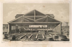 Stone Masons Workshop Från: The Construction of the Saint Isaacs Cathedral, 1845