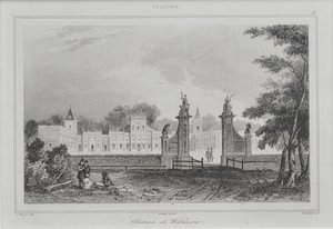Utsikt över Wilanów-palatset, 1840 av Augustin François Lemaiand#770tre