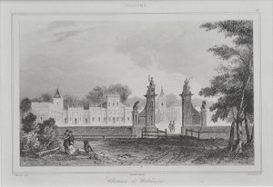 Wilanów Palace från den främre domstolen av Augustin François Lemaitre