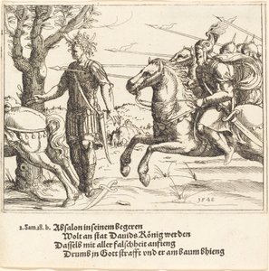 Absalom dödad av Joab av Augustin Hirschvogel