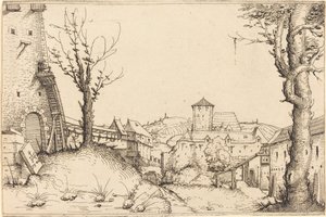 Borggården till ett slott, 1546. av Augustin Hirschvogel
