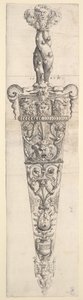 Design för en dolk och slida, 1543. av Augustin Hirschvogel