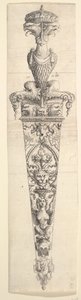Design för en dolk och slida, 1543. av Augustin Hirschvogel