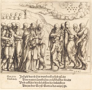 Joseph berättar om sina drömmar, 1547. av Augustin Hirschvogel