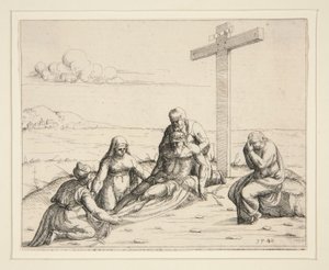 Josef och Nikodemus med Kristi kropp av Augustin Hirschvogel
