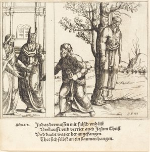 Judas återlämnar de trettio silverbitarna, 1548. av Augustin Hirschvogel