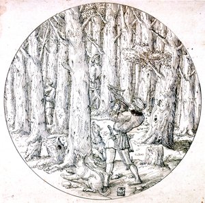 Jakten, c1513-1553 av Augustin Hirschvogel