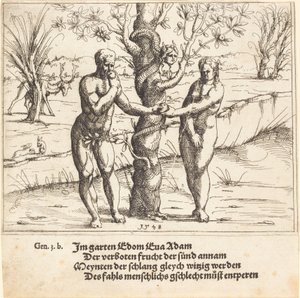 Människans fall, 1548. av Augustin Hirschvogel
