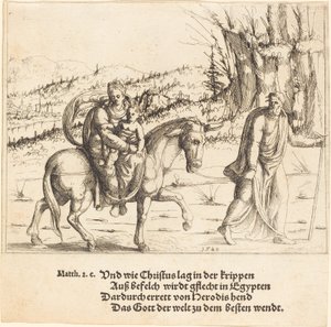Flygningen till Egypten, 1548. av Augustin Hirschvogel
