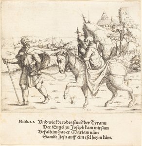 Den heliga familjen återvänder från Egypten, 1549. av Augustin Hirschvogel