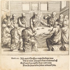 Den sista måltiden, 1547. av Augustin Hirschvogel