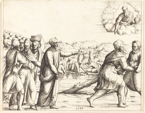 Herren sötar Maras vatten. av Augustin Hirschvogel