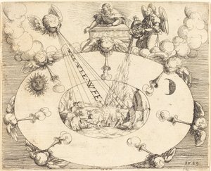 Öppnandet av det sjunde inseglet, 1549. av Augustin Hirschvogel