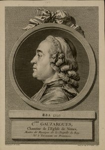 Porträtt av Charles Gauzargues 1725-1799, 1767. av Augustin Saint Aubin de