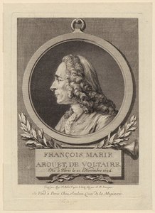 Porträtt av François Marie Arouet de Voltaire