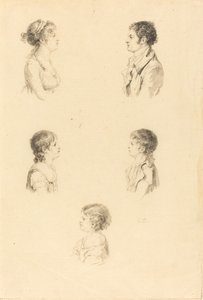 Fem byster av Augustin de Saint Aubin