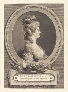 Louise Emilie friherrinna av *** av Augustin de Saint Aubin