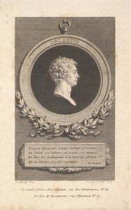 Porträtt av De Larive, 1785. av Augustin de Saint Aubin