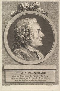 Porträtt av Esprit-Joseph-Antoine Blanchard, 1767. av Augustin de Saint Aubin