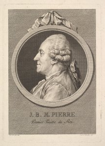Porträtt av Jean-Baptiste-Marie Pierre, 1775. av Augustin de Saint Aubin