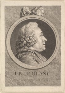 Porträtt av Jean-Baptiste Le Blanc, 1750. av Augustin de Saint Aubin