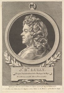 Porträtt av Jean-Baptiste Lully, 1770. av Augustin de Saint Aubin