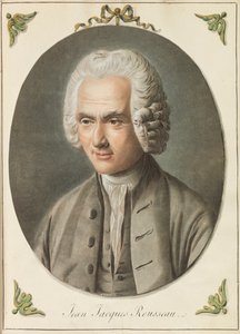 Porträtt av Jean-Jacques Rousseau 1712-1778, ca 1775. av Augustin de Saint Aubin