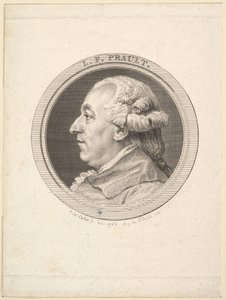 Porträtt av L. F. Prault, 1787. av Augustin de Saint Aubin
