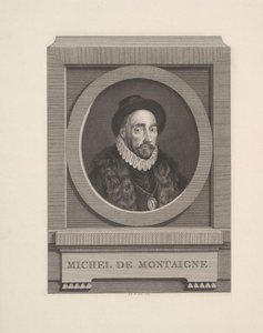 Porträtt av Michel de Montaigne, 1774. av Augustin de Saint Aubin