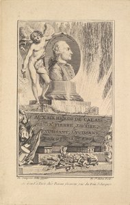 Porträtt av Pierre Laurent de Belloy, ca. 1765. av Augustin de Saint Aubin