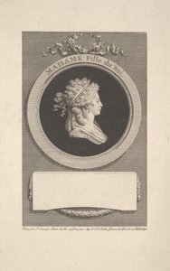Porträtt av Hennes kungliga höghet madame, hertiginna av Angoulême, dotter till Ludvig XVI och mars..., 1791. av Augustin de Saint Aubin