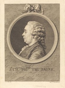 Jean-Charles-Philibert Trudaine av Augustin de Saint Aubin after Charles Nicolas Cochin II