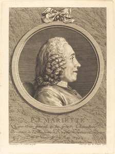 Pierre-Jean Mariette av Augustin de Saint Aubin after Charles Nicolas Cochin II