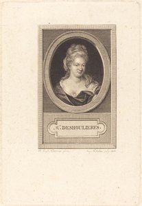 Antoinette du Ligier från La Garde Deshoulieres av Augustin de Saint Aubin after Elisabeth Sophie Cheron