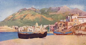 Forio Ischia (färglitografi)