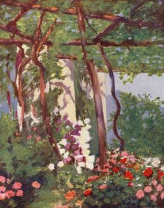 Trädgård, Villa Palumbo, Ravello (färglitografi)