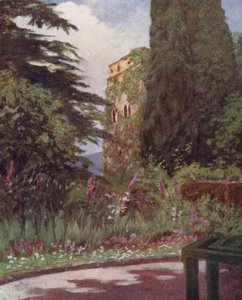 Trädgården vid Palazzo Ruffolo, Ravello (färglitografi) av Augustine Fitzgerald