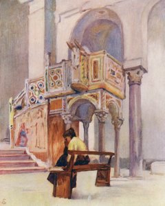 Predikstolen i San Giovanni Del Toro, Ravello (färglitografi)
