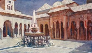 Lejonens hov, Alhambra (färglitografi)