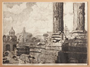 Rom, Augustus Forum (etsning på papper)