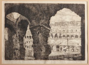 Rom, Colosseumbågen (etsning på papper)