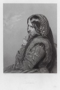 Desdemona, en karaktär i Othello (gravyr) av Augustus (after) Egg
